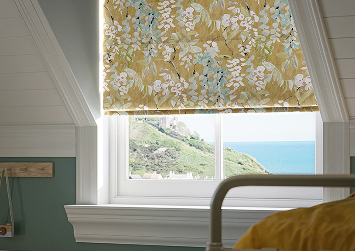 Wisteria, Ochre - Roman Blind - Image 5